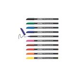 1200 İnce Uçlu Keçeli Kalem - 10 Parlak Renkli Set - Metal Kutu - Yuvarlak Uçlu 1 mm