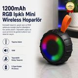 1200 Mah Rgb Işıklı 10W Mini Wireless Bluetooth Hoparlör Taşıma Askılı Taşınabilir Speaker