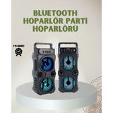 1200 Mah Şarjlı Led Işıklı Bluetooth Hoparlör – Fm Radyolu, Hafıza Kart Destekli Mir16697490