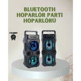 1200 Mah Şarjlı Led Işıklı Bluetooth Hoparlör – Fm Radyolu, Hafıza Kart Destekli P197272s8556