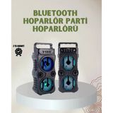 1200 Mah Şarjlı Led Işıklı Bluetooth Hoparlör – Fm Radyolu, Hafıza Kart Destekli P97938s3936