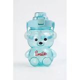 1200 Ml Pipetli Ayıcık Figürlü Çocuk Matarası - Askılı Smile Sevimli Su Suluğu
