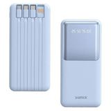 12000 Mah Dijital Göstergeli Dahili Çoklu Kablolu Taşınabilir Powerbank Mavi Pb-49