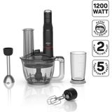 1200W Çok Işlevli Çok Amaçlı Blender Seti Siyah - Güç ve Şıklık Bir Arada - Ahşap