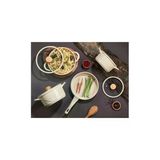 12050 - Oyster - Pure Ceramıc - 7 Parça - Biogranit, Seramik Tencere, Seti, Krem Gövde, Ahşap Detay
