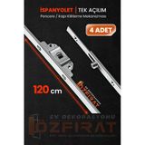 120cm Tek Açılım İspanyolet – PVC Pimapen Kapı Pencere Kilidi – (4 Adet)
