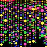 120ft UV Yuvarlak Nokta Kağıt Neon Garland Neon Flamalar Süslemeleri UV Reaktif Siyah Işık Parti İyilik Karanlıkta Glow Parti Malzemeleri Düğün Doğum Günü Garlands