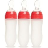 120ML Silikon Kaşıklı Biberon 6 Ay Şeffaf, 3’lü Set - Antrasit