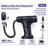 120W 3600 Mah Şarjlı Tabanca Kompresör Araba Bisiklet Top Lastik Şişirme Pompası Kablosuz Basınç - 150PSI 360C