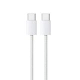 120W Usb-C To Usb-C Hızlı Şarj Kablosu Beyaz 1 Metre Naylon Örgü