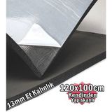 120X100CM 13MM Levha Yapışkanlı Araç Oto Ses Isı Kauçuk Izolasyon Karavan Yalıtım Malzemesi - 120 x 100 cm