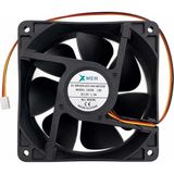 120X120X38MM Rulmanlı 12CM 12V 1.0A 3p Xmer 3 Uçlu Fan - 120mm