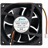 120X120X38MM Rulmanlı 12CM 12V 1.6A 3p Xmer 3 Uçlu Fan - 120mm