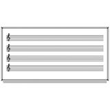 120X140 Müzik Çizgili Beyaz Laminat Yazı Tahtası