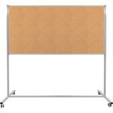 120X200 cm Ayaklı Tek Taraflı Tekerlekli Mantar Pano, Şık ve Kullanışlı. - Seçenek 1