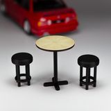 1/24 Diorama Bar Masası Seti, Cafe Masası Seti, Diorama Seti, 1:24