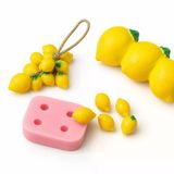 1247 - Silikon Kalıp Mum Kalıbı - 4Lü Yaprak Detay Küçük Limon