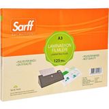 125 Mikron A3 Pvc Laminasyon Filmi, 100'LÜ Paket, Yüksek Kalite ve Dayanıklılık - Seçenek 1 - Ahşap - Bej - Siyah