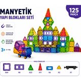 125 Parça Manyetik Yapı Blokları Seti – Eğitici Manyetik Inşa Oyuncağı, Çocuk Gelişim ve Zeka Oyunu 3 Yaş+