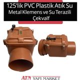 125'LIK Pvc Plastik Atık Su Metal Klepeli Çekvalf – Geri Akış ve Koku Önleyici