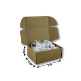 12,5X20X7,5CM Kilitli Dayanıklı E-Ticaret Karton Kargo Kutusu - 300 Adet
