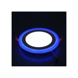12+6 Watt Çift Renkli Led Panel Spot Lamba Armatür Mavi Beyaz Mavi - Beyaz