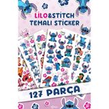 127 Adet Stitc Temalı Sticker Seti - Kalem Suluk Defter Cam Masa Laptop Tablet Sticker Suya Dayanıklı Çok Renkli