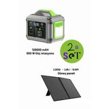 128.000 Mah 600 Watt Güç İstasyonu Ve 100 Watt 18 Volt 5.5 Amper Güneş Paneli Tam Uyumlu İkili Set