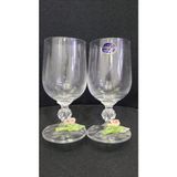 12CM 2'li Bohemia Kristal Şeffaf Kadeh Bardak Kahve Yanı Capodimonteli