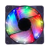 12cm Kasa Fanı 3D - 15 LED RGB Soğutucu Fan Sessiz Renkli Işıklı