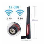 12dBi Dual Band Anten Rp Sma Erkek 2.4GHz 5.8GHz RF Gsm Wifi Sinyal Kuvvetlendirici Anten