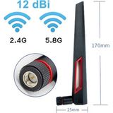 12Dbi Dual Band Anten Sma Erkek 2.4Ghz 5.8Ghz Rf Gsm Wifi Sinyal Kuvvetlendirici Anten 2G/3G/4G