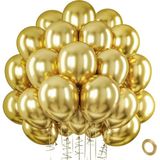 12INC Büyük Boy Aynalı Krom Balon Yüksek Kalite 20 Adet - Gold