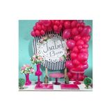 12'inç Metalik Fuşya Ruby Balon 50 Adet + 5 Metre Balon Zincir