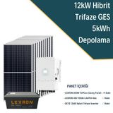 12Kw Trifaze Hibrit Güneş Enerjisi Sistemi 1