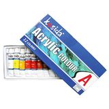 12'li Akrilik Boya 12 Renk x 12 ml Tüp (Ponart)
