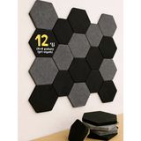 12'Li Akustik Panel Keçe Kendinden Yapışkanlı Duvar Kaplama Ses Isı Yalıtım Duvar Kaplama 26X30 Cm
