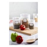 12'li Barok Yuvarlak 3 Boy Kavanoz Seti & Saklama Kabı & Erzak Kabı (4*1000 Ml, 4*500 ML,4*250 Ml) - Renkli - Belirtilmemiş