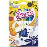 12'li Carioca Kokulu Keçeli Boya Kalemi Renkli ve Özel Uç Koruma ile Yıkanabilir