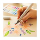 12’li Çift Uçlu Alkol Bazlı Marker Kalem Seti – Brush + Chisel - -- - Option-1
