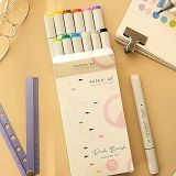 12’li Çift Uçlu Alkol Bazlı Marker Kalem Seti – Brush + Chisel