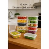 12’Li Derin Dondurucu Saklama Kabı & Organizeri 1 Lt 12,5X19,5X5,5 Cm