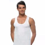 12'Li Erkek Askılı Klasik Atlet %100 Pamuk Seher Beyaz 2Xl