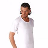 12'Li Erkek Fanila Kısa Kollu Seher %100 Pamuk Beyaz 3Xl