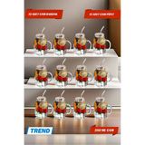 12'li Kavanoz Bardak 12'li Pipet Hediyeli Set Model Kokteyl Soğuk Kahve Meşrubat Bardak Seti 350 ml