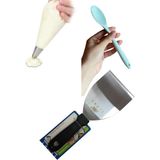 12'li Krema Torbası + Yeşil Kaşık + Pasta Spatulası