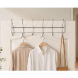 12'li Krom Kapı Arkası Askılık - 50 cm Genişlik, Vidasız Matkapsız Kapı Üstü Askı, Çok Amaçlı Elbise, Mont, Çanta Düzenleyici, Krom Kaplama Banyo, Mutfak, Oda Askılığı