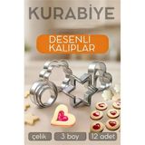12'Li Kurabiye Kalıbı Seti Profesyonel Şef Paslanmaz Çelik | Mutfak Sanatınızın Vazgeçilmezi