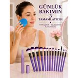 12’Li Makyaj Fırça Seti Kaş Düzeltme Cihazı Ve Yüz Temizleme Cihazı 3’Lü Kadın Güzellik Ve Bakım Seti