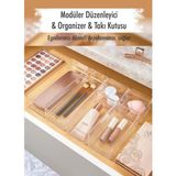 12''li Modüler Set Çekmece Içi Düzenleyici Makyaj, Banyo, Mutfak ve Ofis - Şeffaf - 12'li